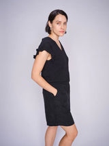 Mos Mosh Emmie Linen Bermuda Short Black