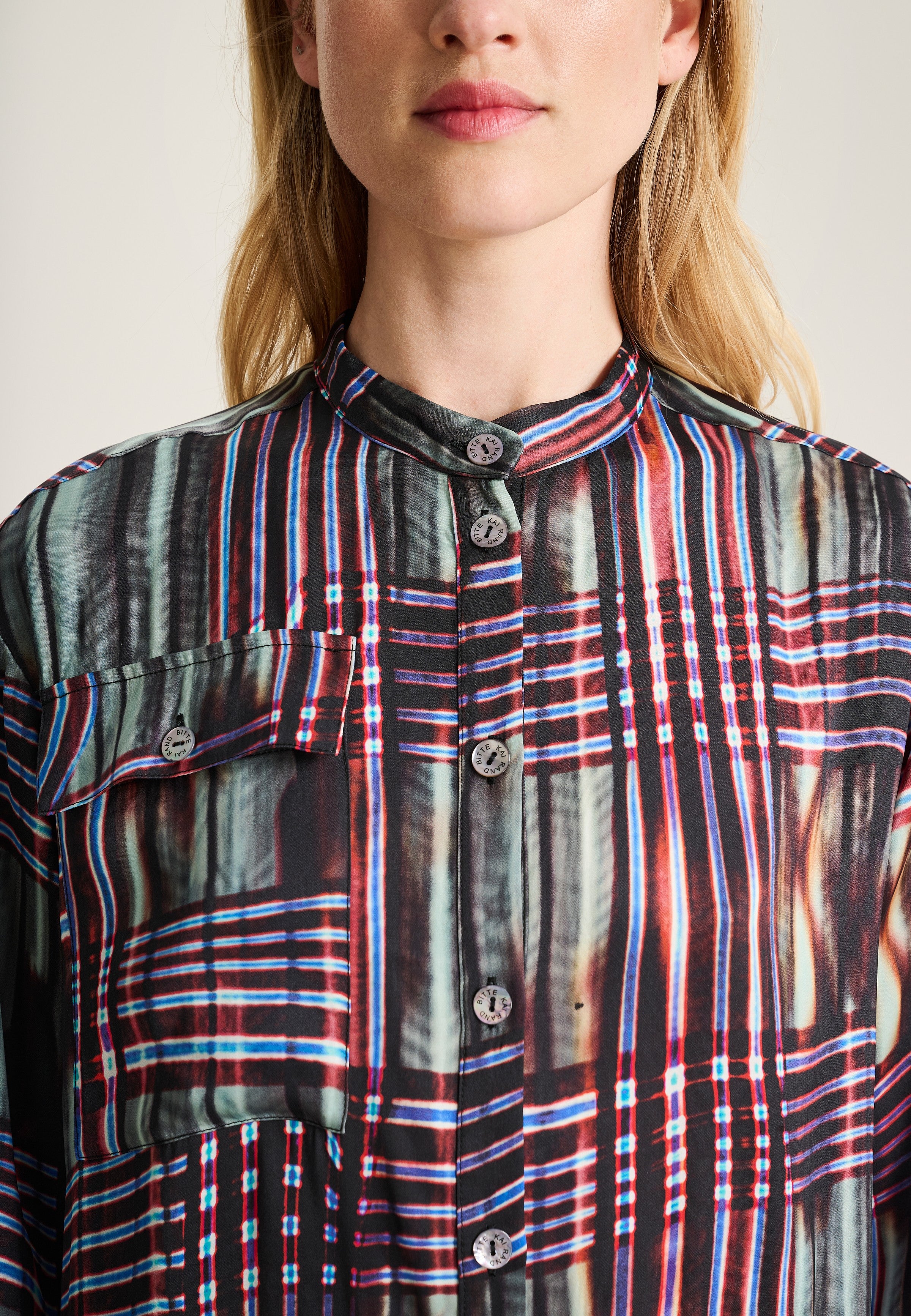 BITTE KAI RAND Geometric Print Shirt Dress