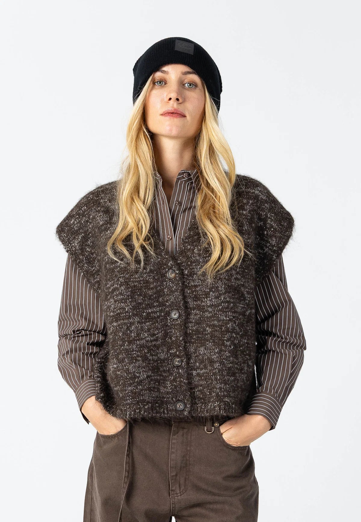 Coster Copenhagen Boxy Knit Vest Rose Mix