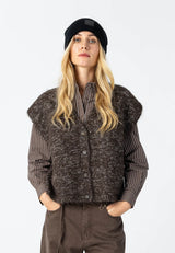 Coster Copenhagen Boxy Knit Vest Rose Mix
