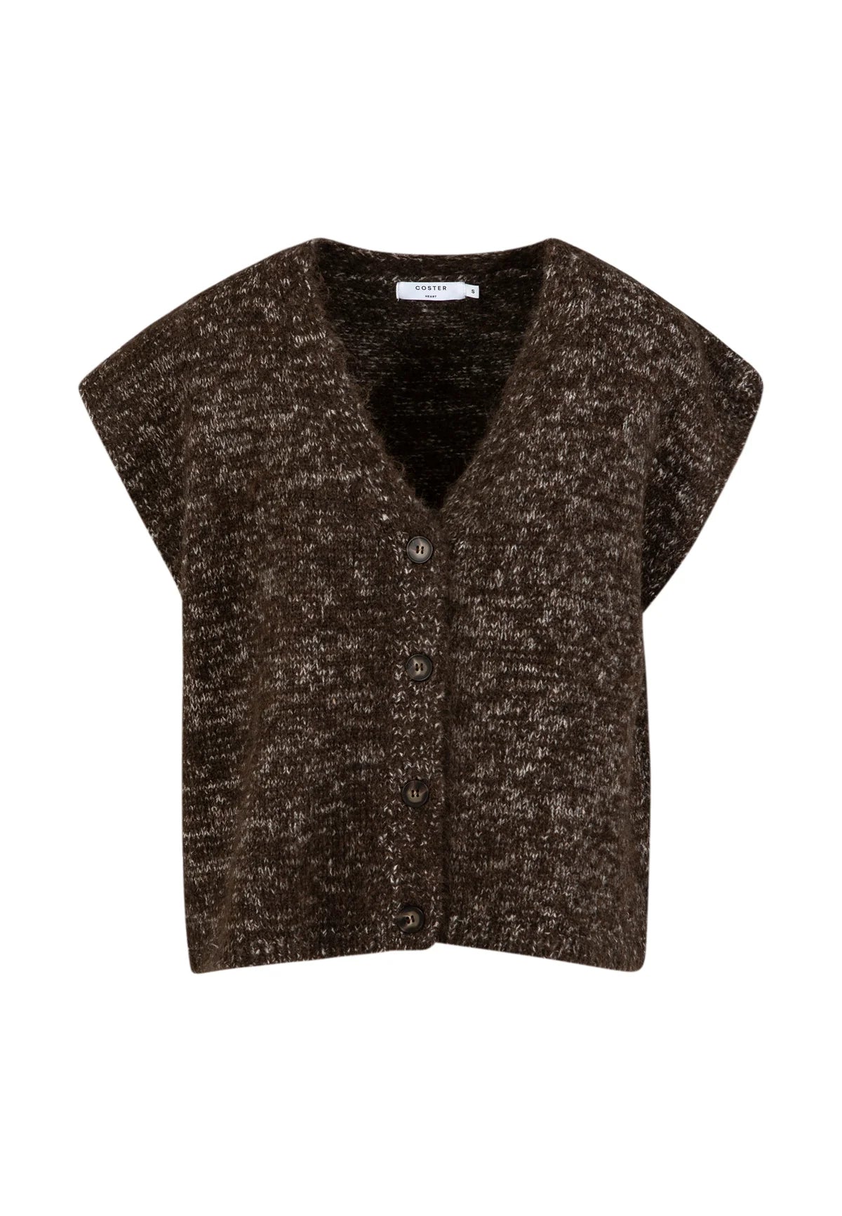 Coster Copenhagen Boxy Knit Vest Brown Mix