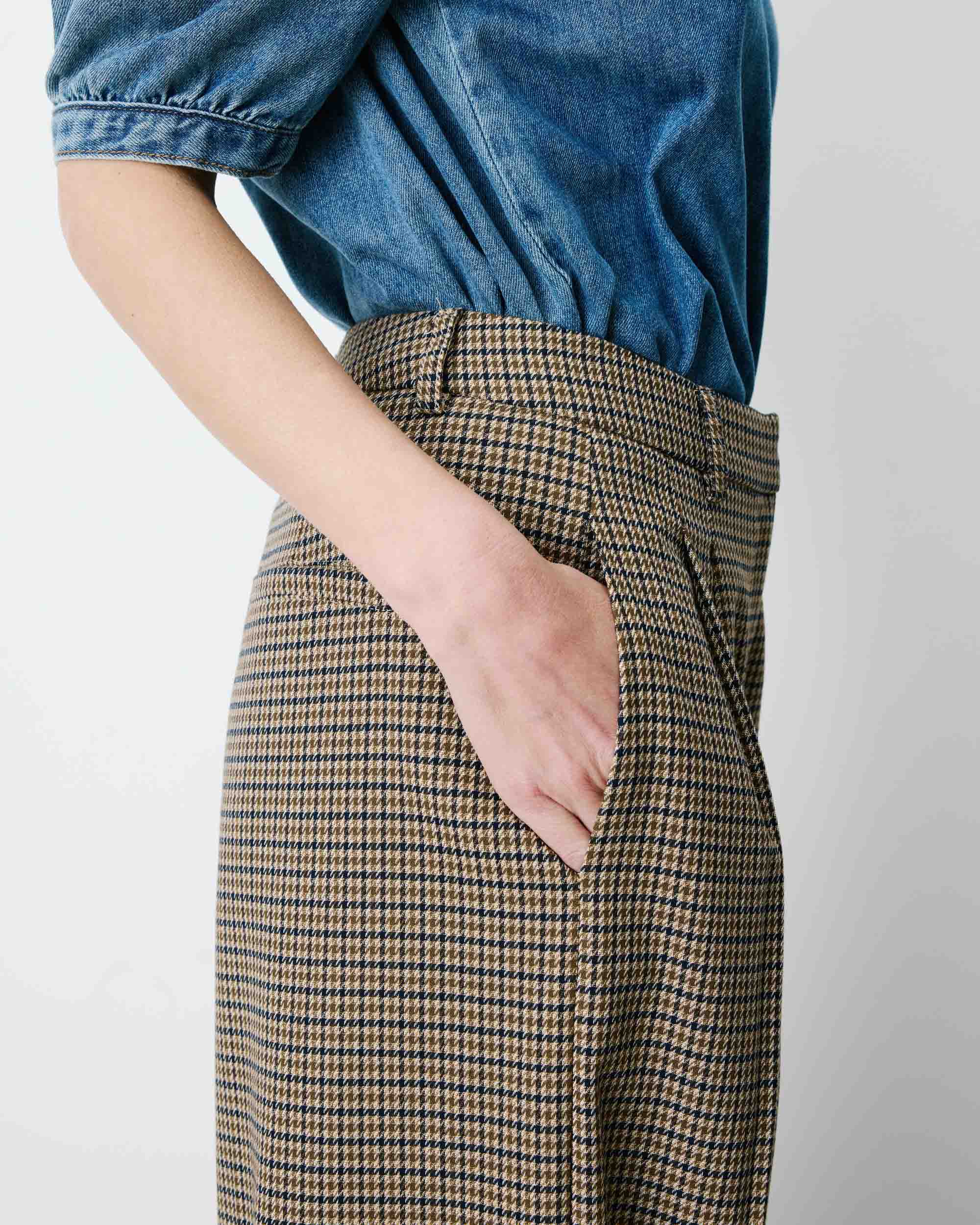 GRACE & MILA Houndstooth Tailored Pants Ayen