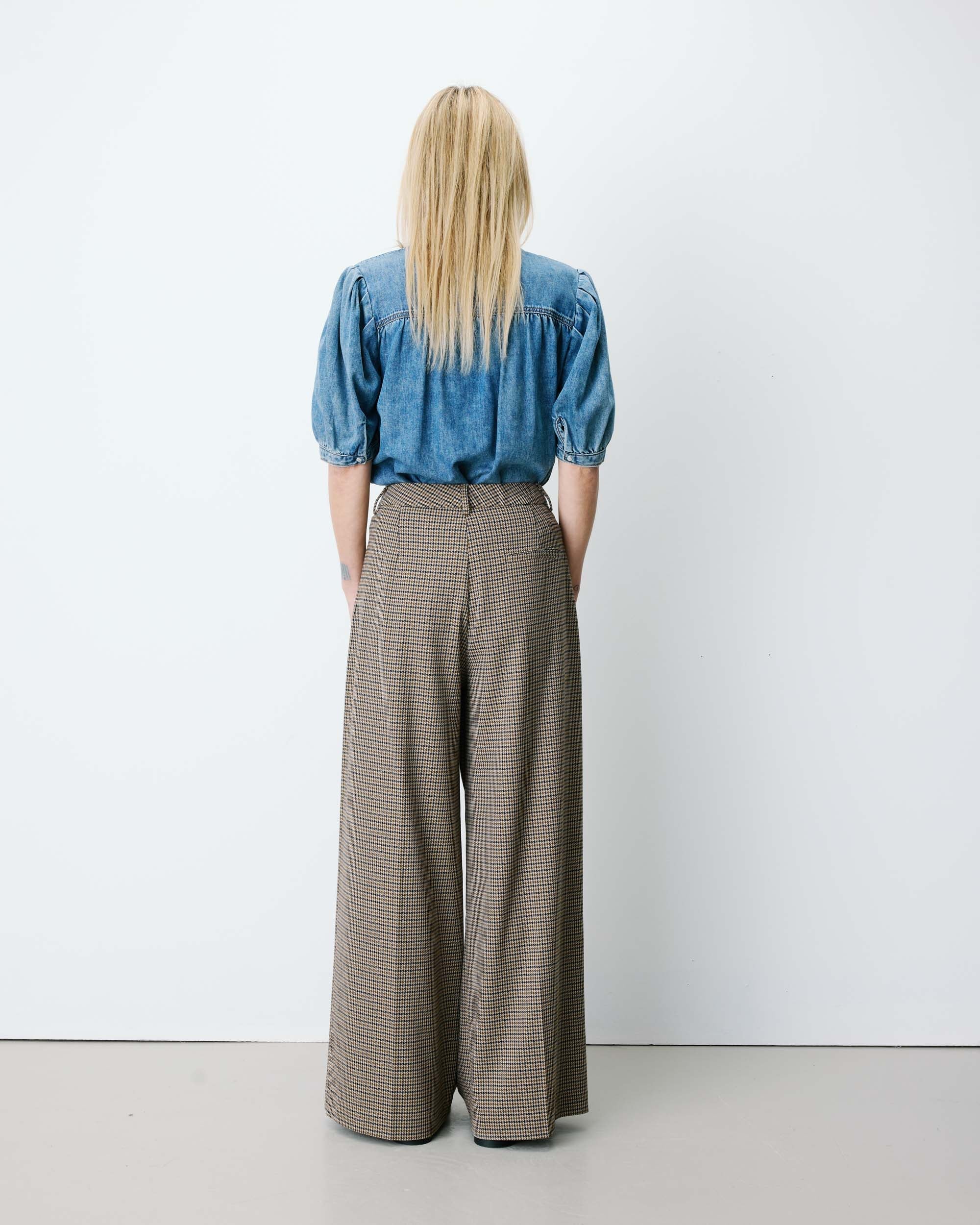 GRACE & MILA Houndstooth Tailored Pants Ayen