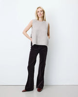GRACE & MILA Sleeveless Side Tie Sweater Argan Greige