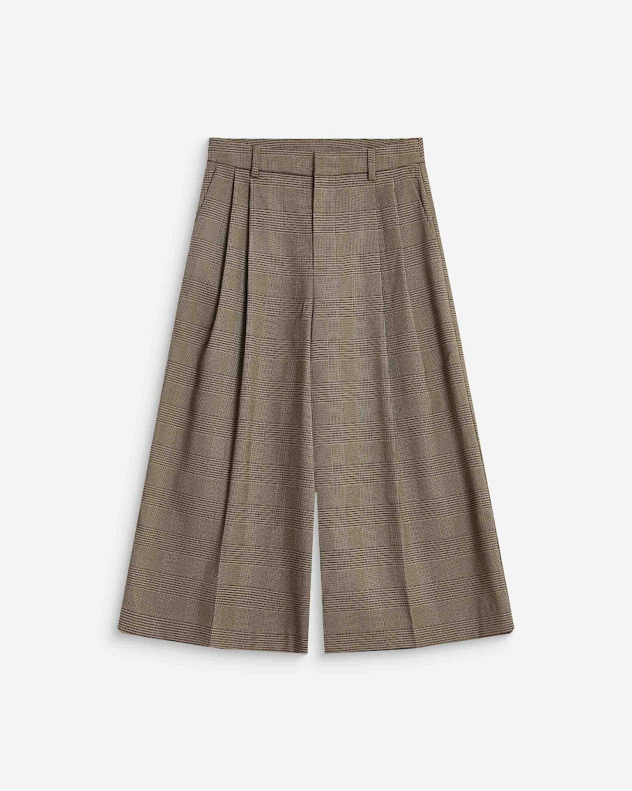 GRACE & MILA Houndstooth Tailored Bermuda Pants Arnold