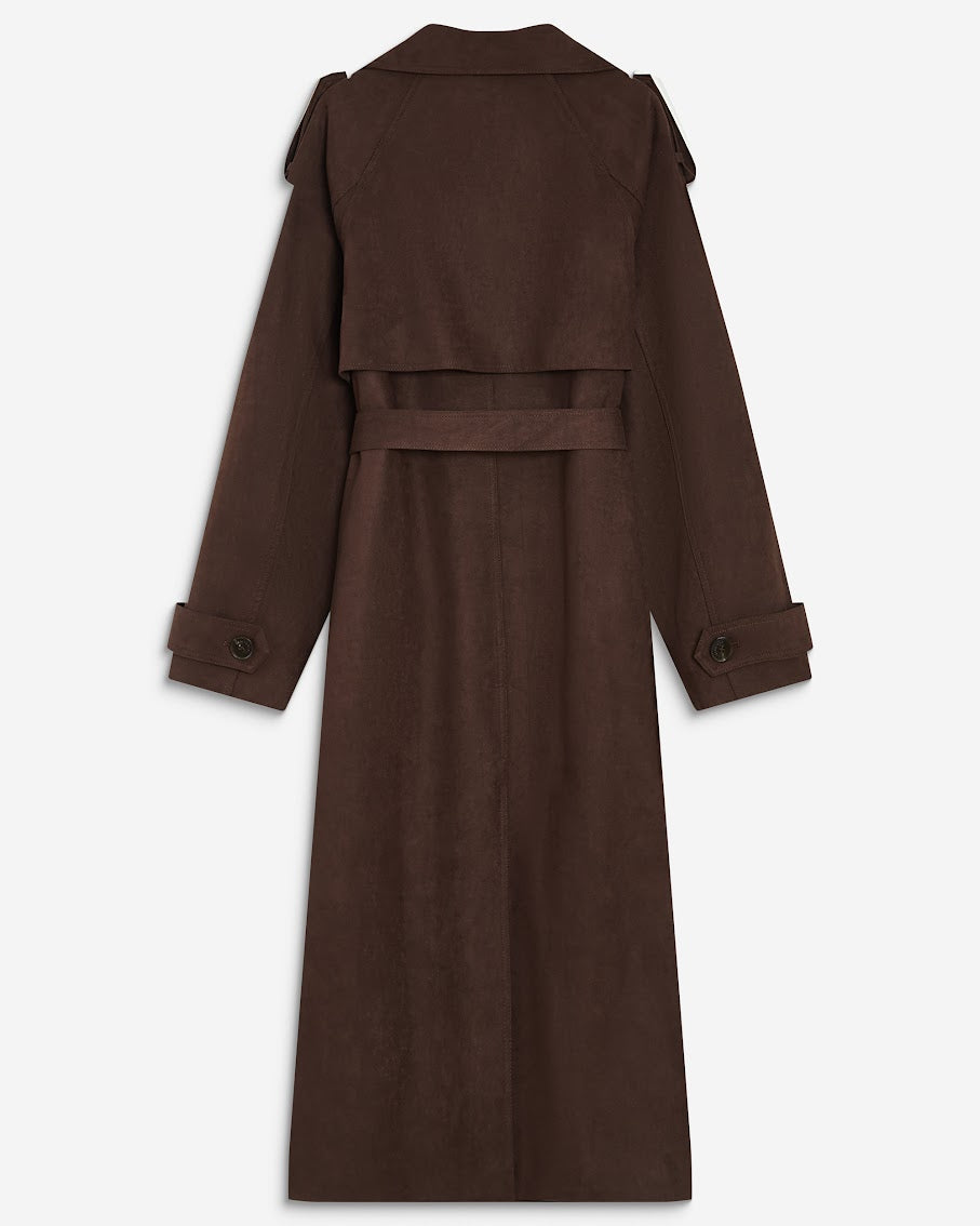 GRACE & MILA Astrid Trench Chocolate