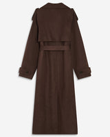 GRACE & MILA Astrid Trench Chocolate