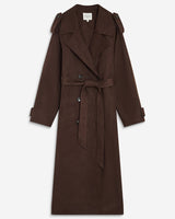 GRACE & MILA Astrid Trench Chocolate