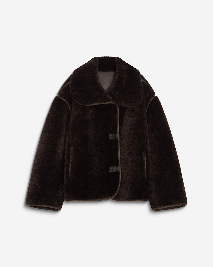 GRACE & MILA Amelio Faux Fur Chocolate