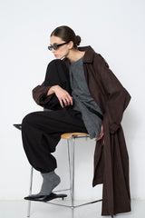 GRACE & MILA Astrid Trench Chocolate