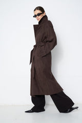 GRACE & MILA Astrid Trench Chocolate