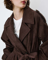 GRACE & MILA Astrid Trench Chocolate