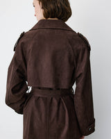 GRACE & MILA Astrid Trench Chocolate