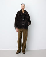 GRACE & MILA Amelio Faux Fur Chocolate