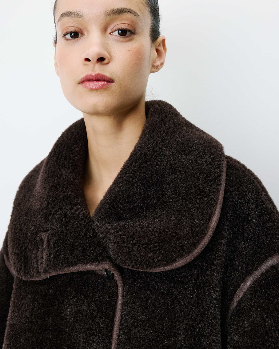 GRACE & MILA Amelio Faux Fur Chocolate