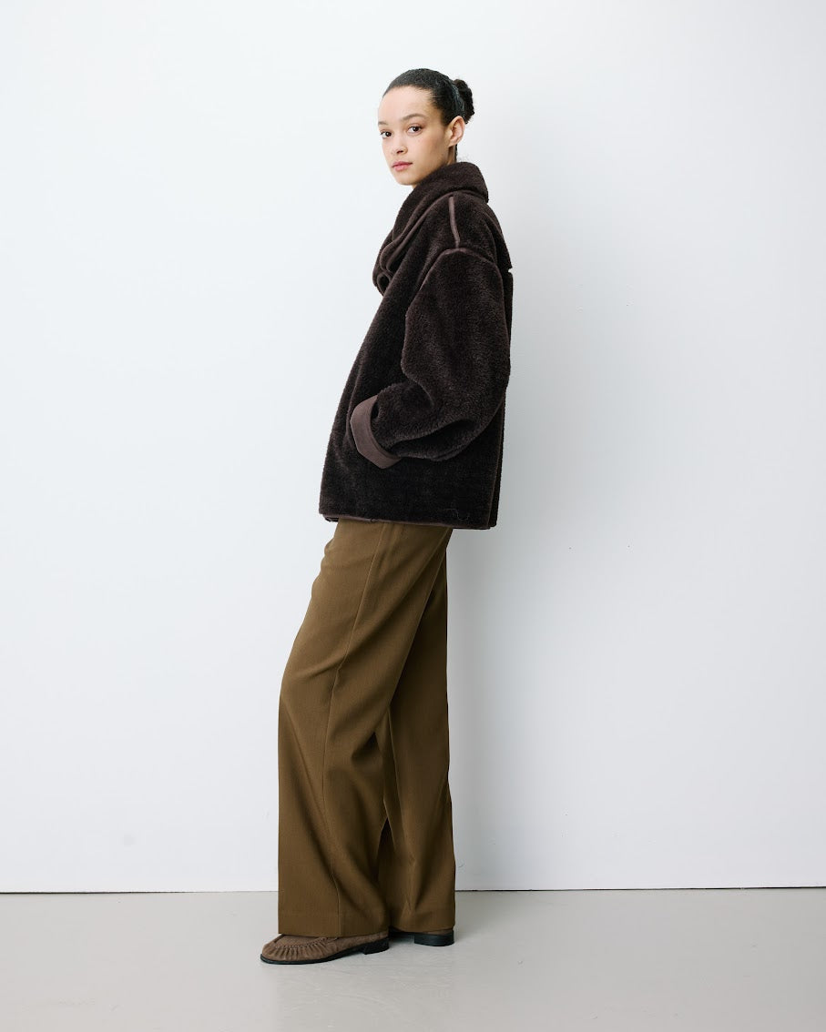GRACE & MILA Amelio Faux Fur Chocolate