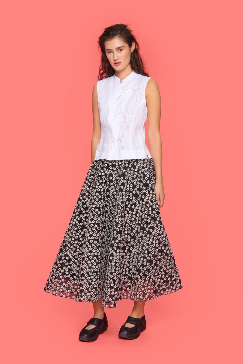 BITTE KAI RAND Skirt Flower Mesh Black