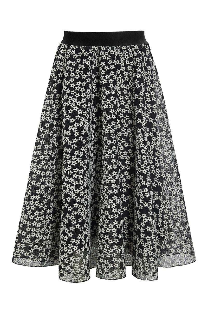 BITTE KAI RAND Skirt Flower Mesh Black