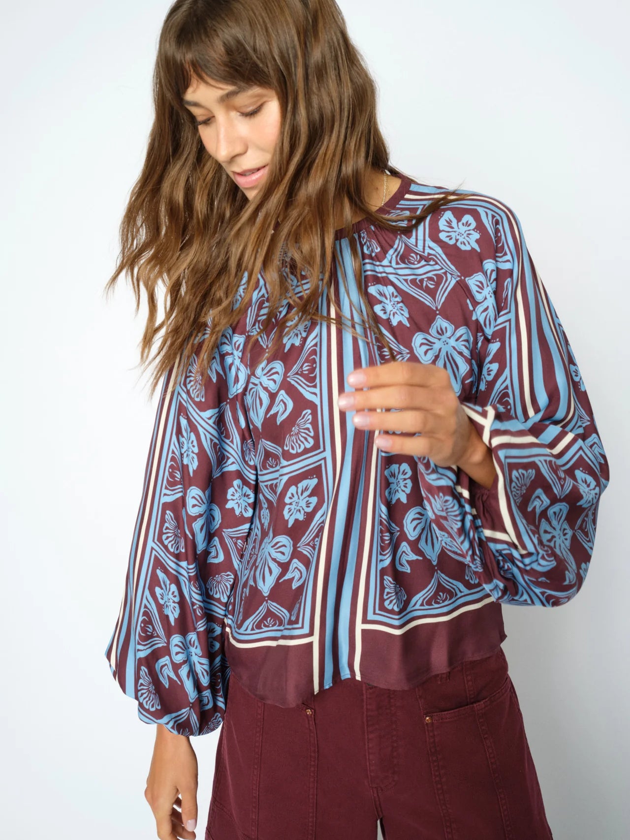 Mos Mosh Milkey Lino Cut Blouse Port Royal