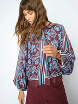 Mos Mosh Milkey Lino Cut Blouse Port Royal
