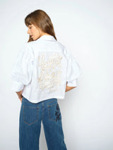 Mos Mosh Adjao Bernat Emb Shirt White