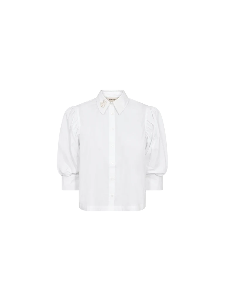 Mos Mosh Adjao Bernat Emb Shirt White