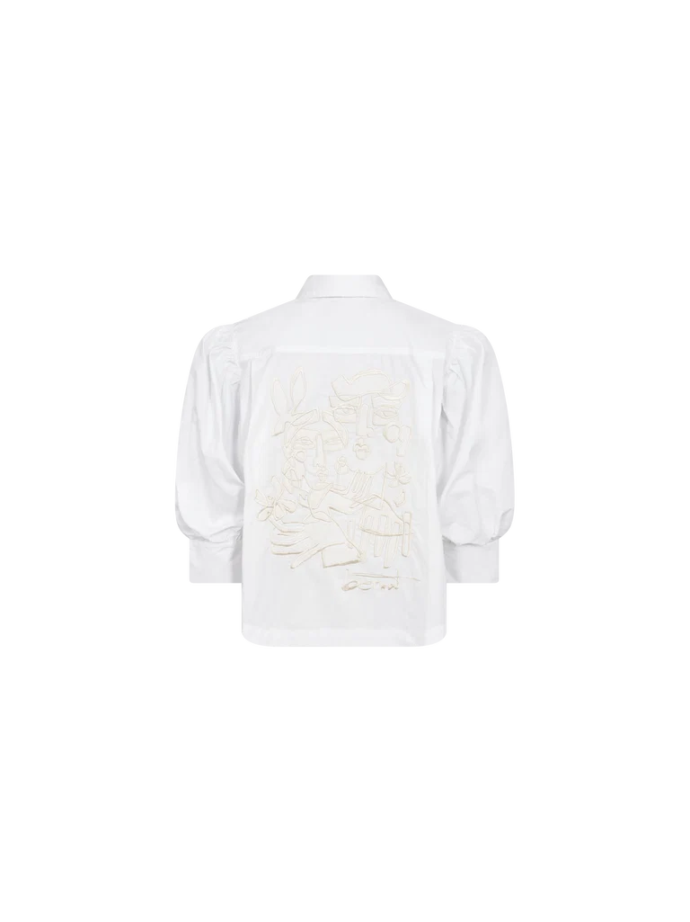 Mos Mosh Adjao Bernat Emb Shirt White