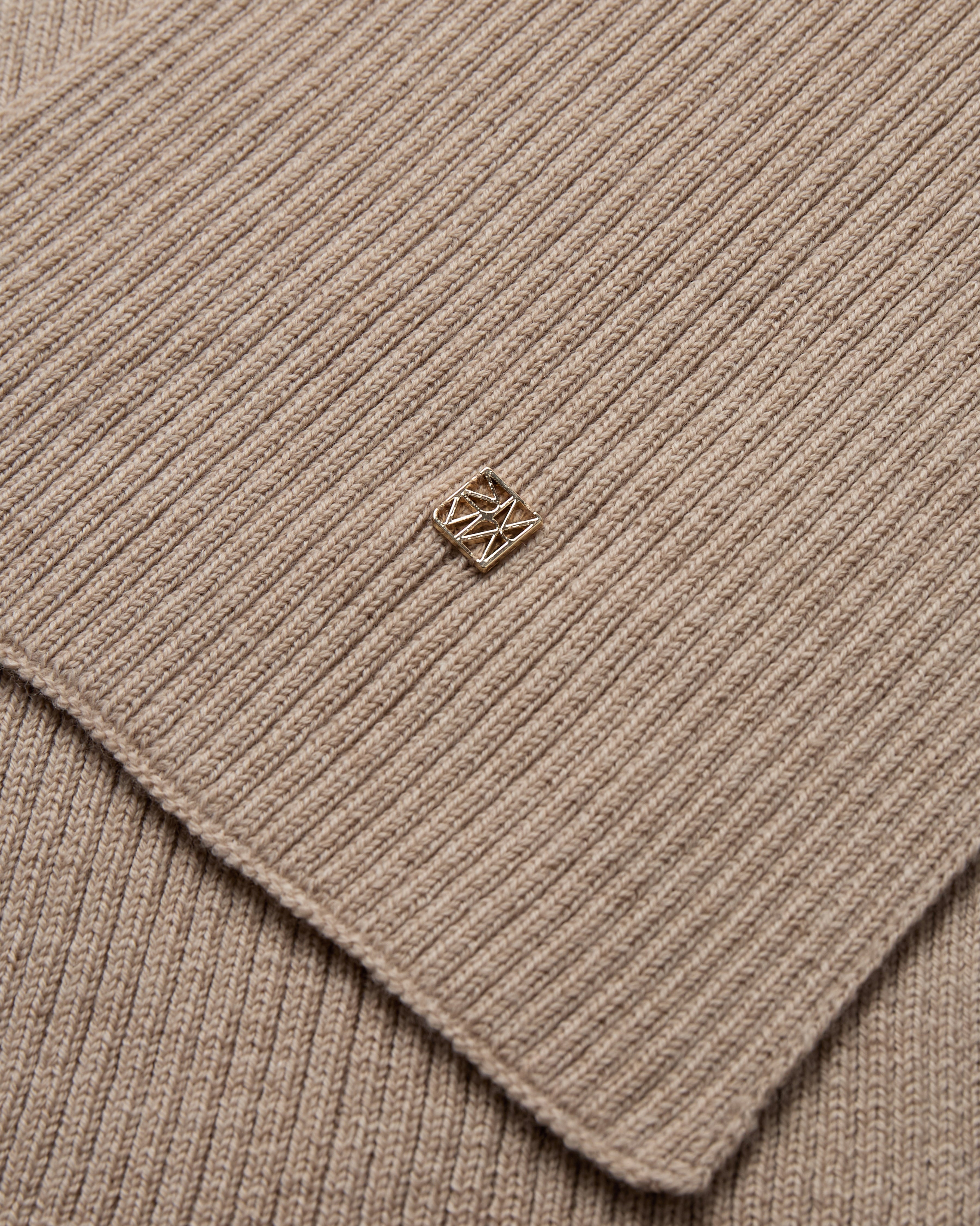 Mos Mosh Tova Wool Rib Scarf Doeskin