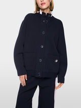 Marc Cain Sports Jacket with Knitted Detail Navy BS31.13J09