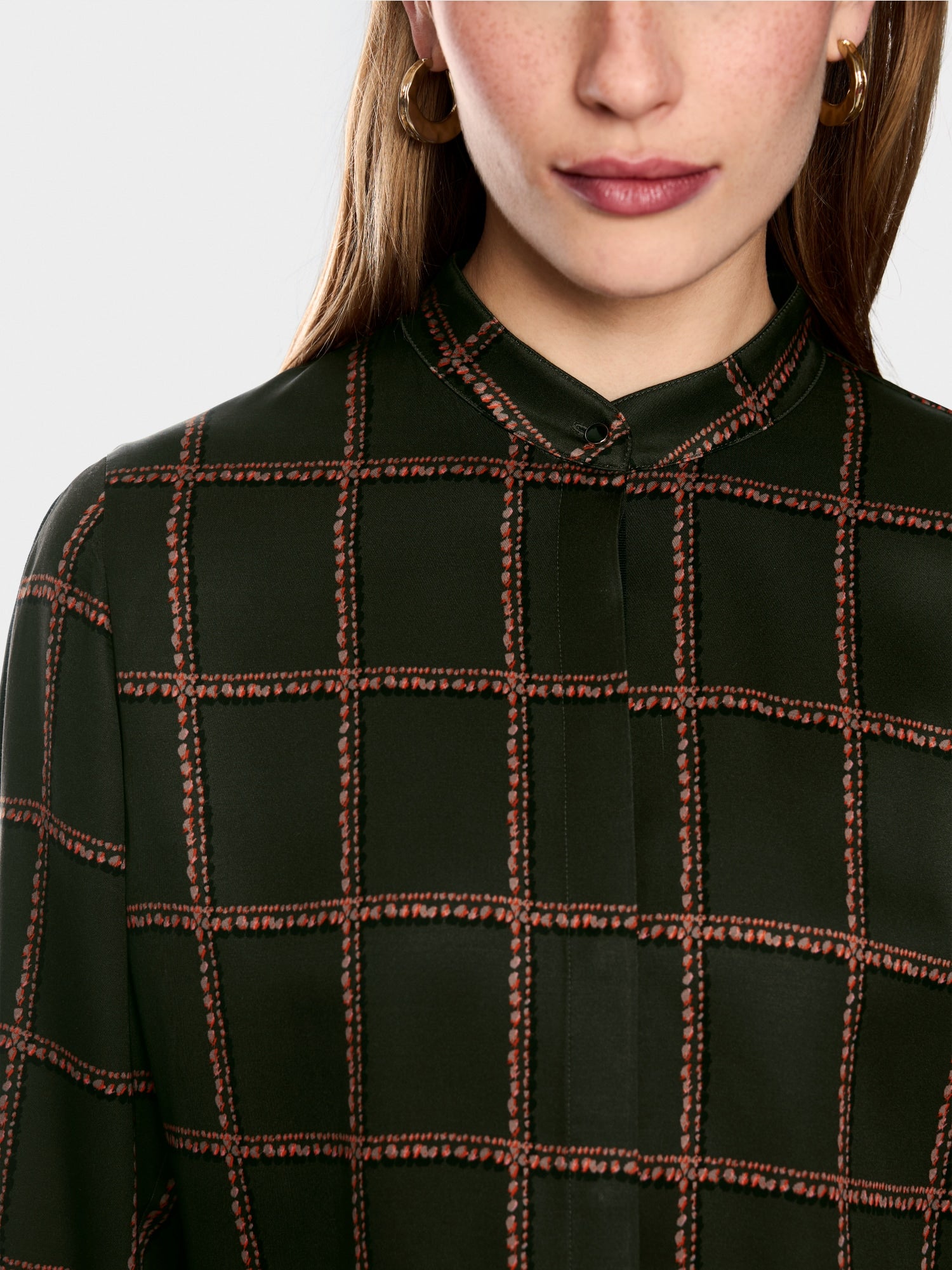 Marc Cain Collections Printed Viscose Blouse Forest Night BC51.24W28