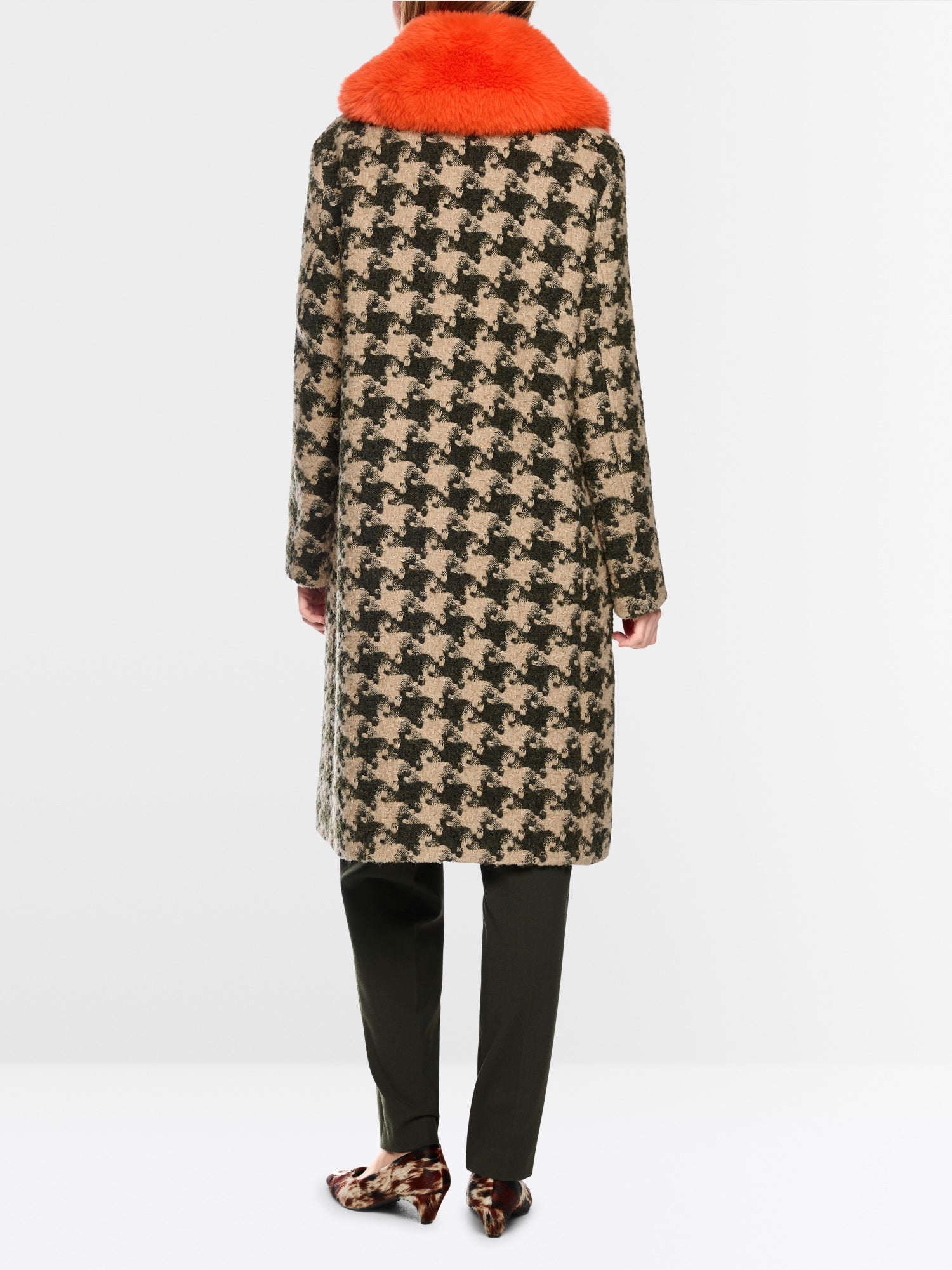 Marc Cain Collections Coat with Detachable Fur Collar Tannin BC11.12W65