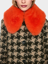 Marc Cain Collections Coat with Detachable Fur Collar Tannin BC11.12W65
