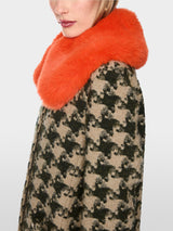 Marc Cain Collections Coat with Detachable Fur Collar Tannin BC11.12W65