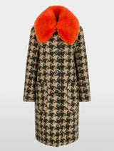 Marc Cain Collections Coat with Detachable Fur Collar Tannin BC11.12W65