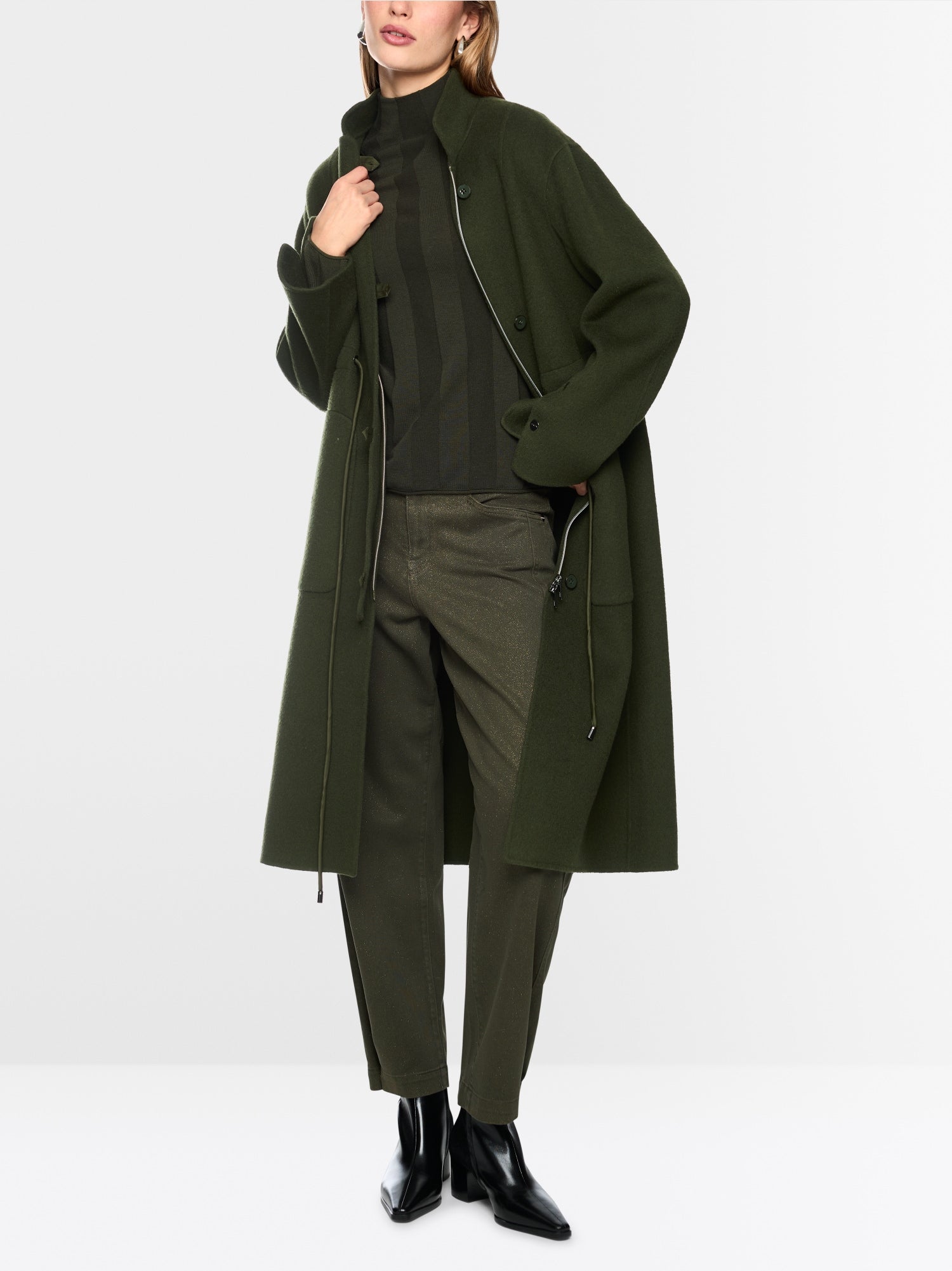 Marc Cain Collections LUXURY Coat Forest Night BC11.10W37