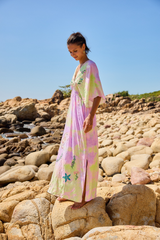 SOPHIA Embroidered Dress Pink / Yellow