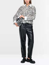 Marc Cain Sports Cotton Blouse with Leopard Print BS51.21W82