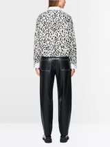 Marc Cain Sports Cotton Blouse with Leopard Print BS51.21W82