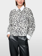Marc Cain Sports Cotton Blouse with Leopard Print BS51.21W82