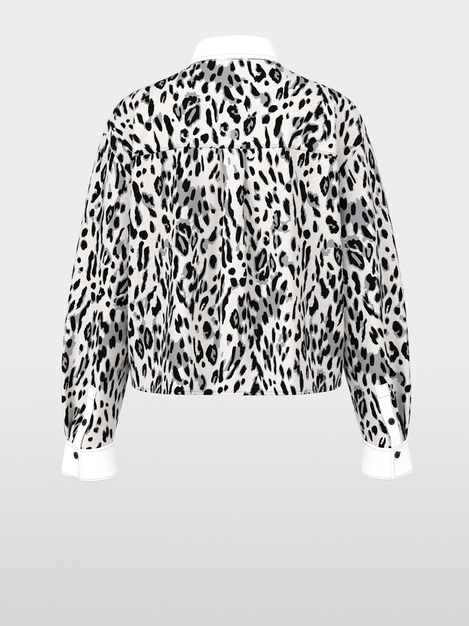 Marc Cain Sports Cotton Blouse with Leopard Print BS51.21W82