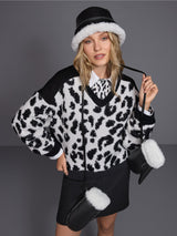 Marc Cain Sports Cotton Blouse with Leopard Print BS51.21W82