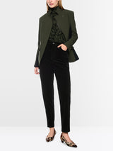Marc Cain Collections FEURA Velvet Pants Black BC81.52W58