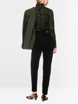 Marc Cain Collections FEURA Velvet Pants Black BC81.52W58