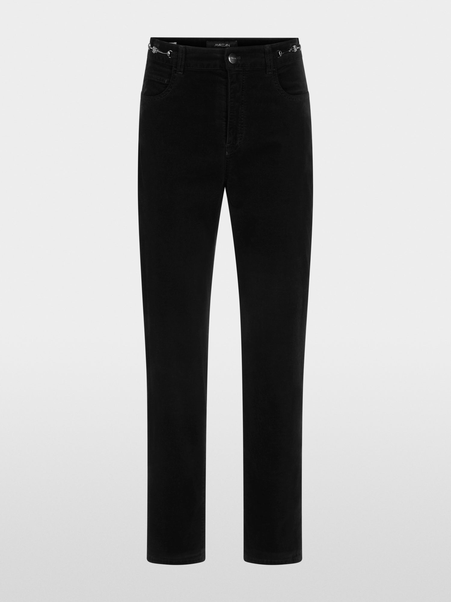 Marc Cain Collections FEURA Velvet Pants Black BC81.52W58