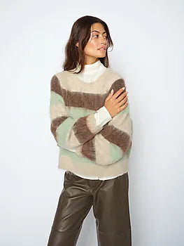 Mos Mosh Suvi Stripe Knit Frosty Green