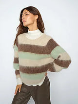 Mos Mosh Suvi Stripe Knit Frosty Green