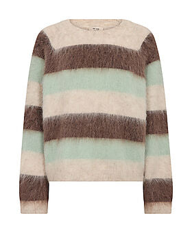 Mos Mosh Suvi Stripe Knit Frosty Green