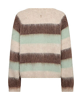 Mos Mosh Suvi Stripe Knit Frosty Green