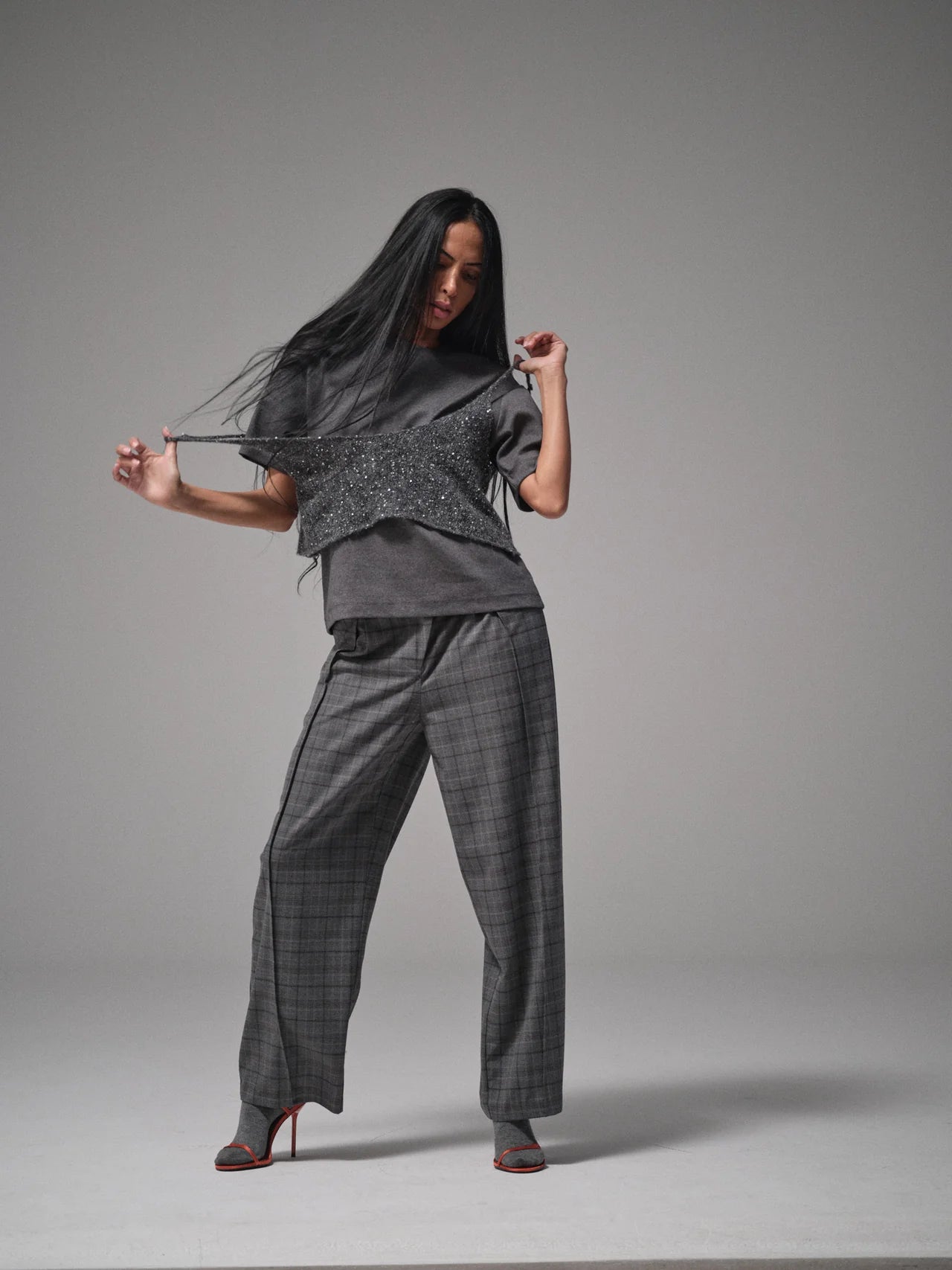 Heyanno On Check Pants