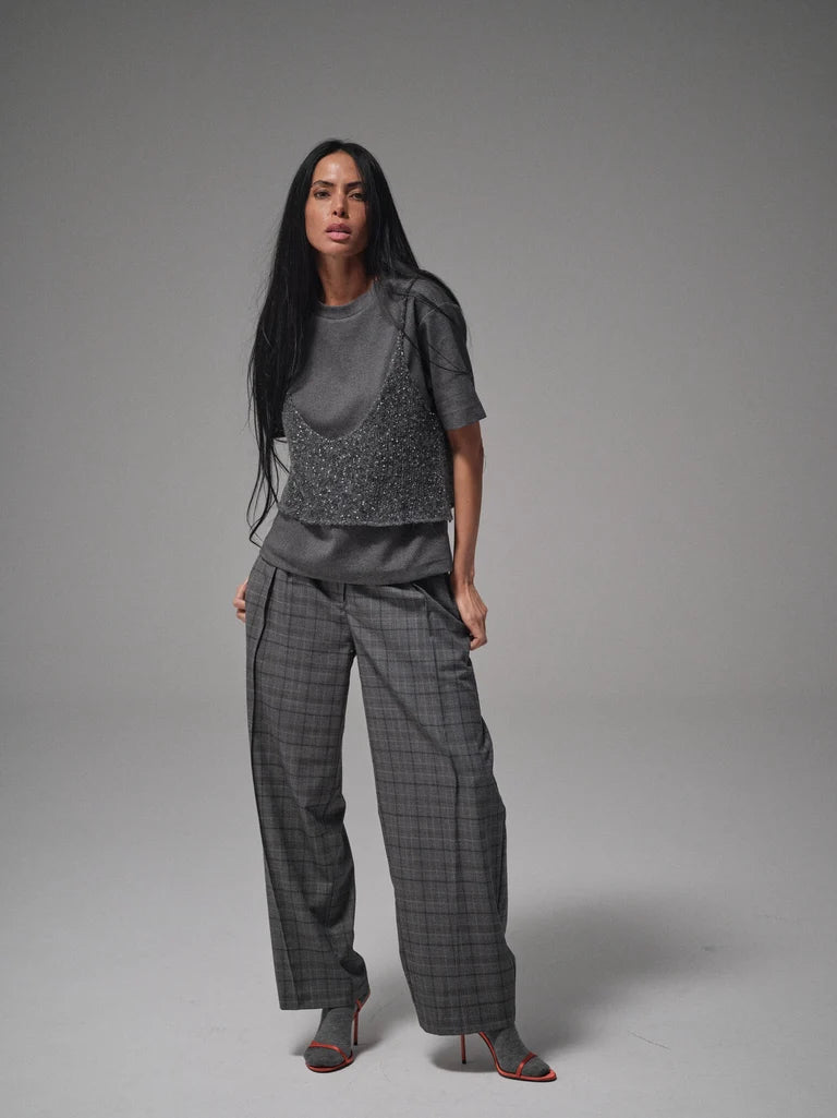Heyanno On Check Pants